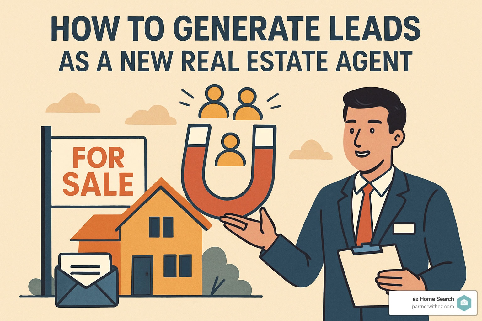 AI chatbot on smartphone helping real estate agent capture leads - how to generate leads as a new real estate agent