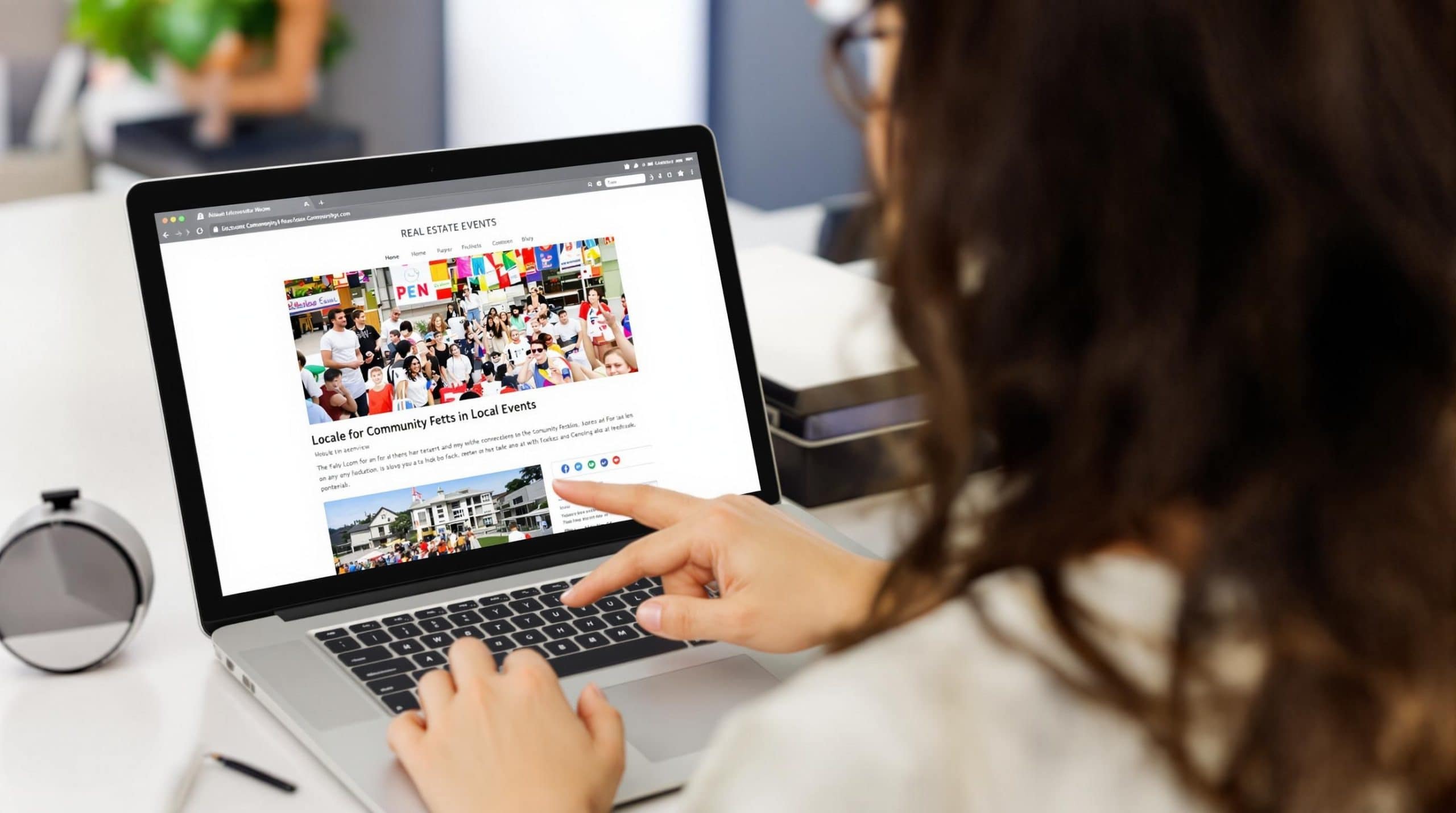 Agent pointing to laptop screen