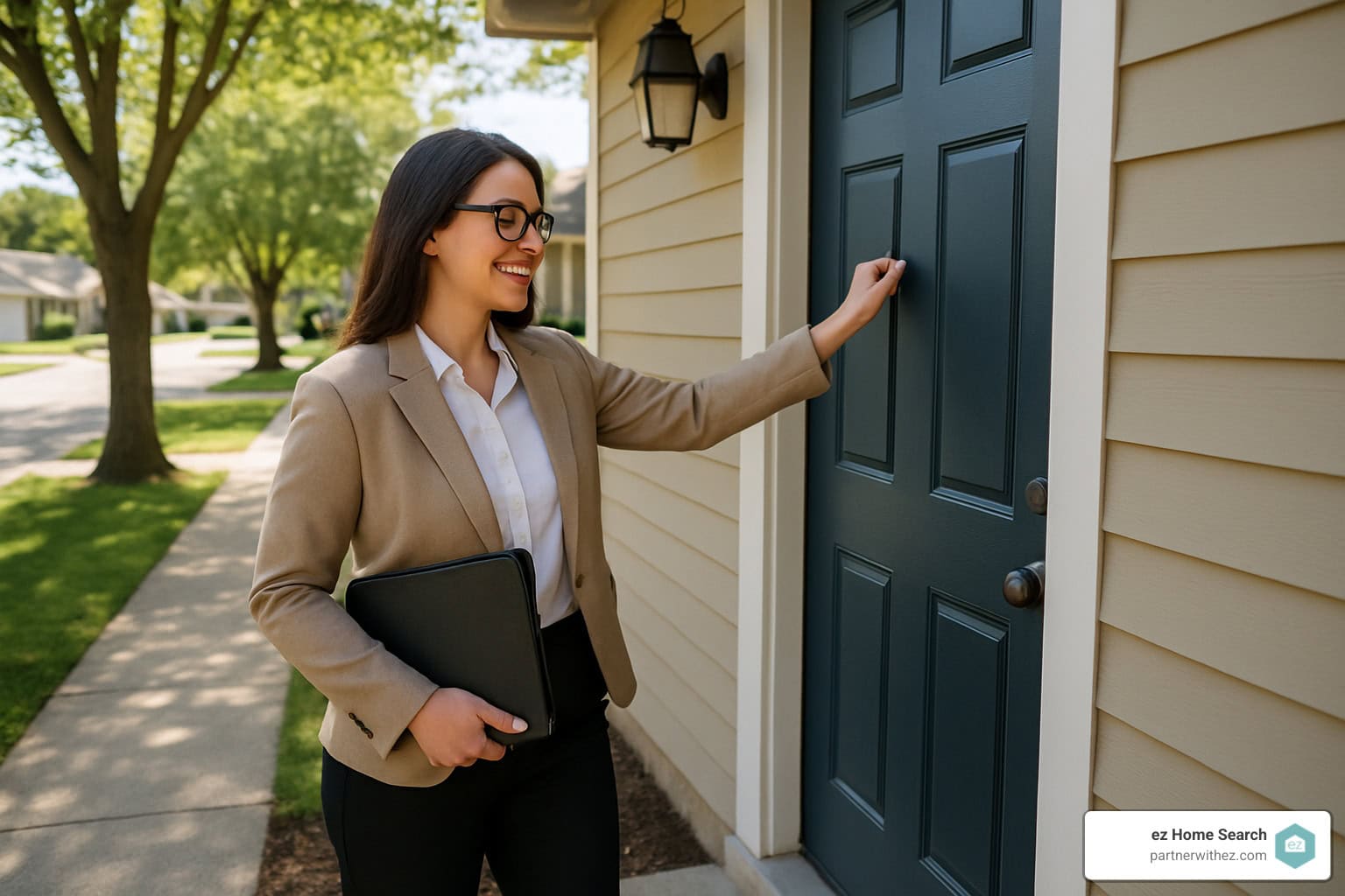 agent door knocking in a neighborhood farm area - how do real estate agents find clients agent door knocking in a neighborhood farm area - how do real estate agents find clients