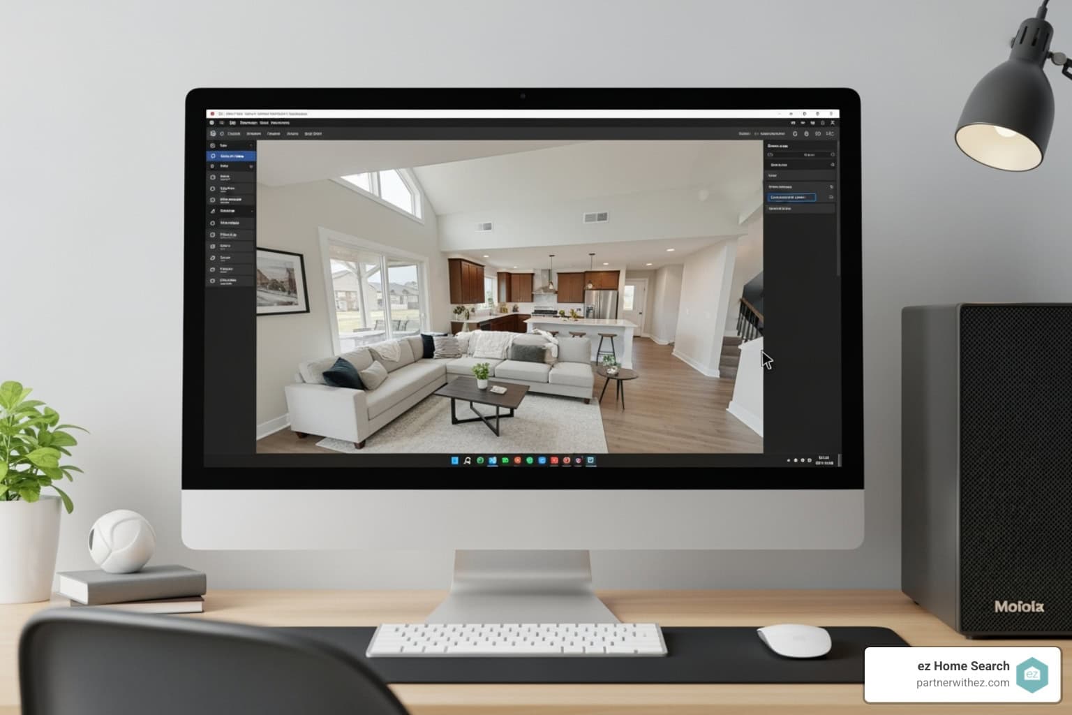 Matterport-style virtual tour on a desktop computer - realtor digital marketing