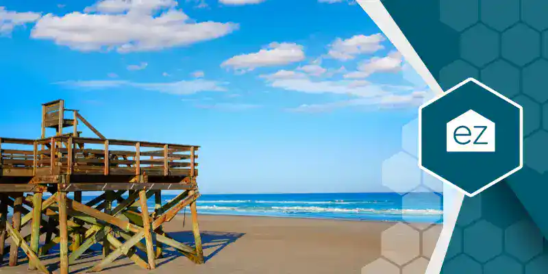 Sunny day at Atlantic Beach in Jacksonville, Florida