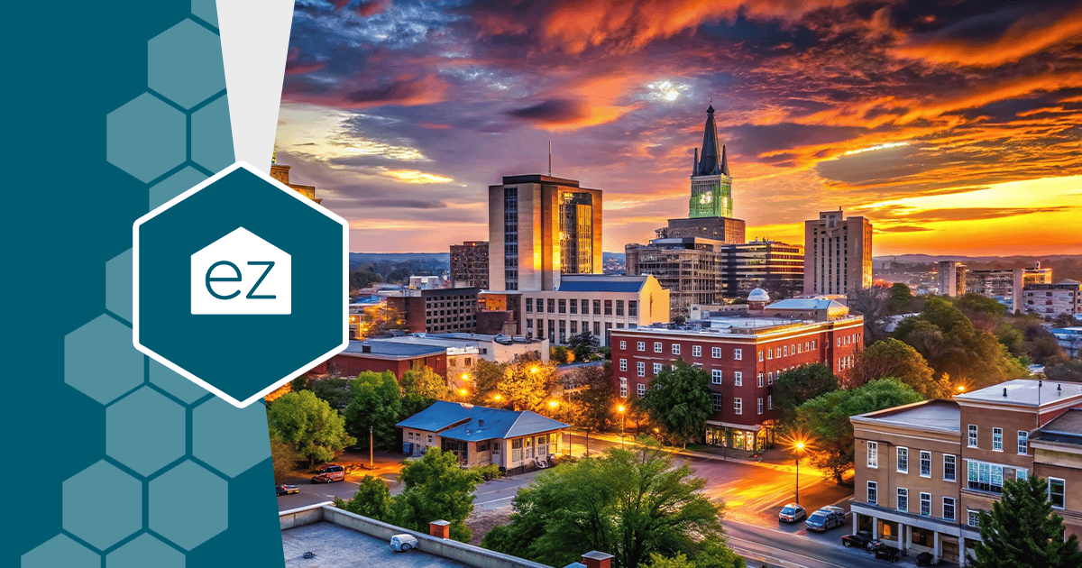 Augusta, Georgia cityscape at sunset