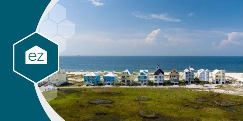 Beachfront homes along the Alabama coast