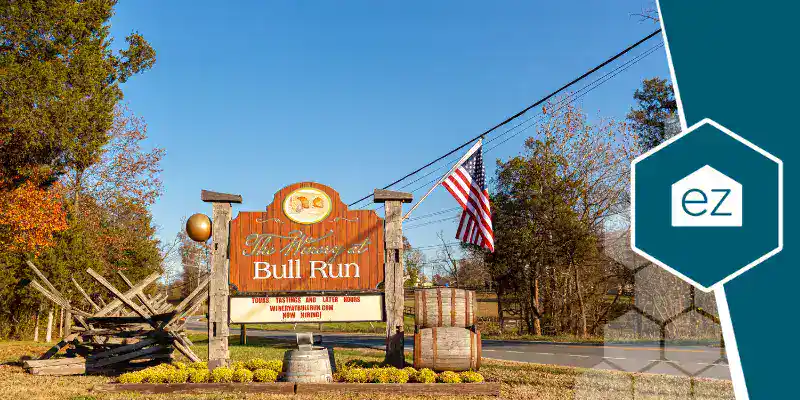 A quiet residential road in Manassas, Virginia, in the exurban Prince William County market