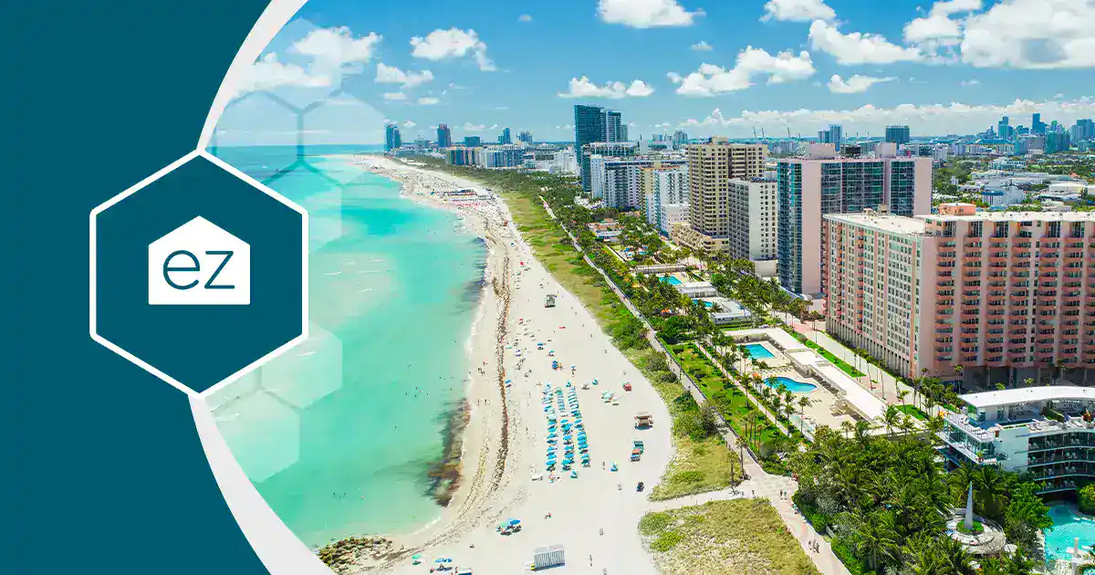 Aerial view of South Miami Beach, Florida