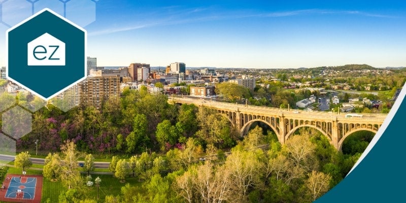 Panoramic view of Allentown, Pennsylvania in the Lehigh Valley