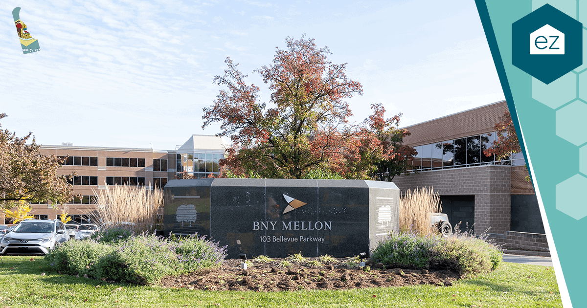BNY Mellon office on Bellevue Parkway in New Castle County, part of Delaware's finance economy