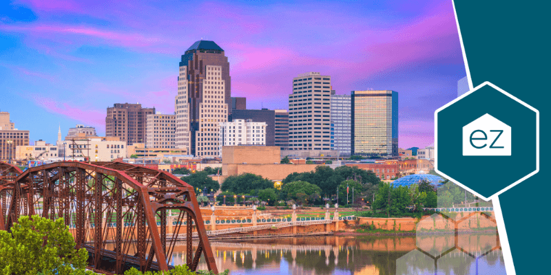 Aerial view of Bossier City, Louisiana