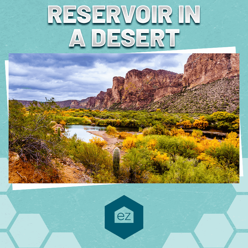 Desert reservoir near Chandler, Arizona