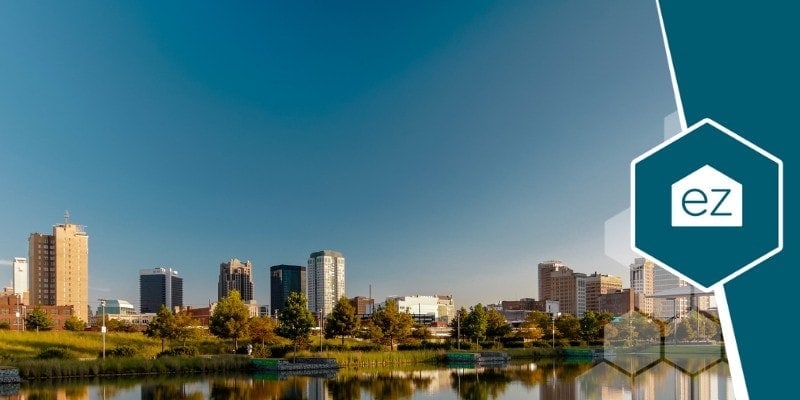 Aerial view of downtown Birmingham, Alabama