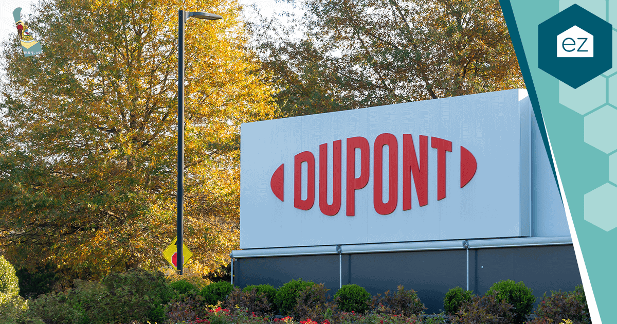 DuPont company sign in Delaware, a legacy of the state's chemical industry