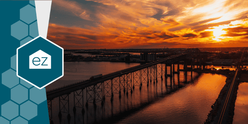 Aerial view of Lake Charles, Louisiana