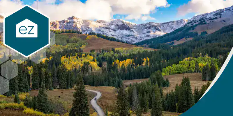 Snow-capped Rocky Mountains in Colorado