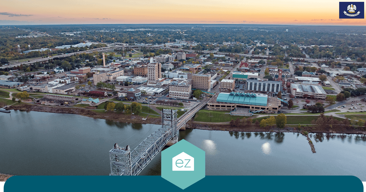 Downtown Shreveport skyline along the Red River