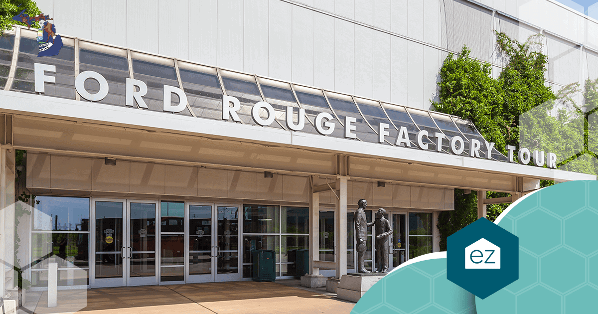 Entrance to the Ford Rouge Factory Tour in Dearborn, Michigan