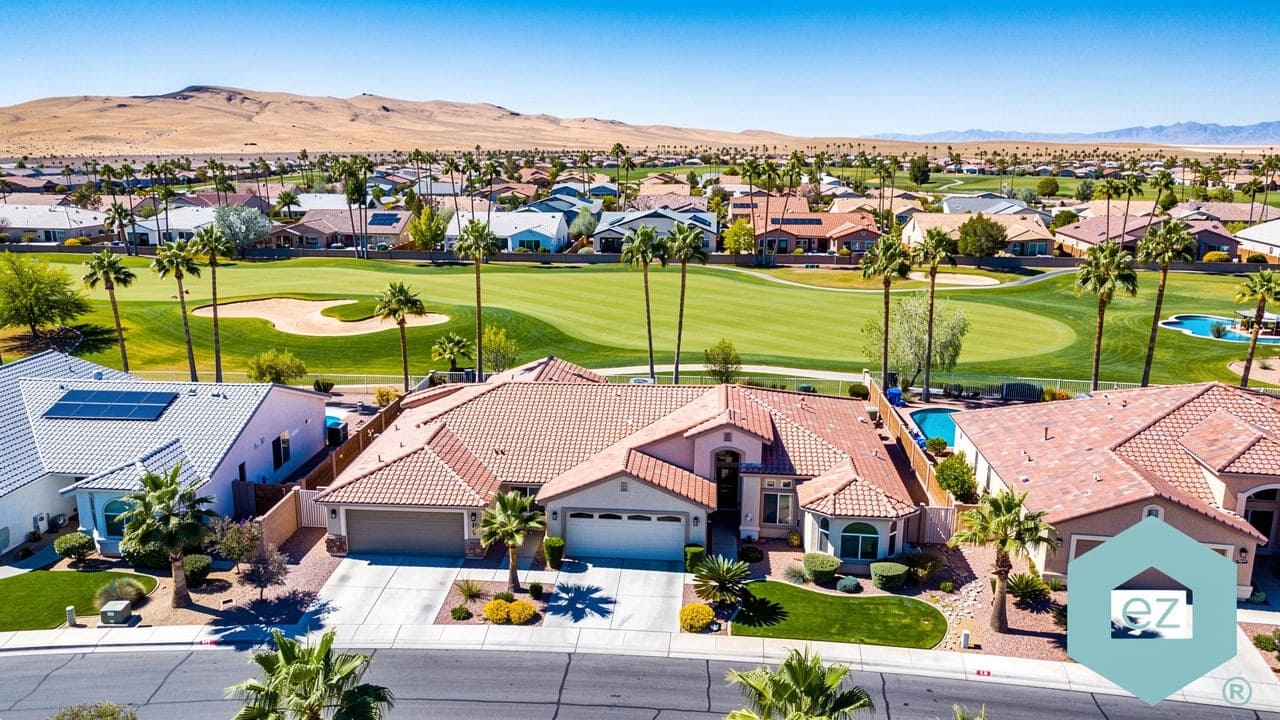 Aerial view of a single-family active-adult community in Nevada