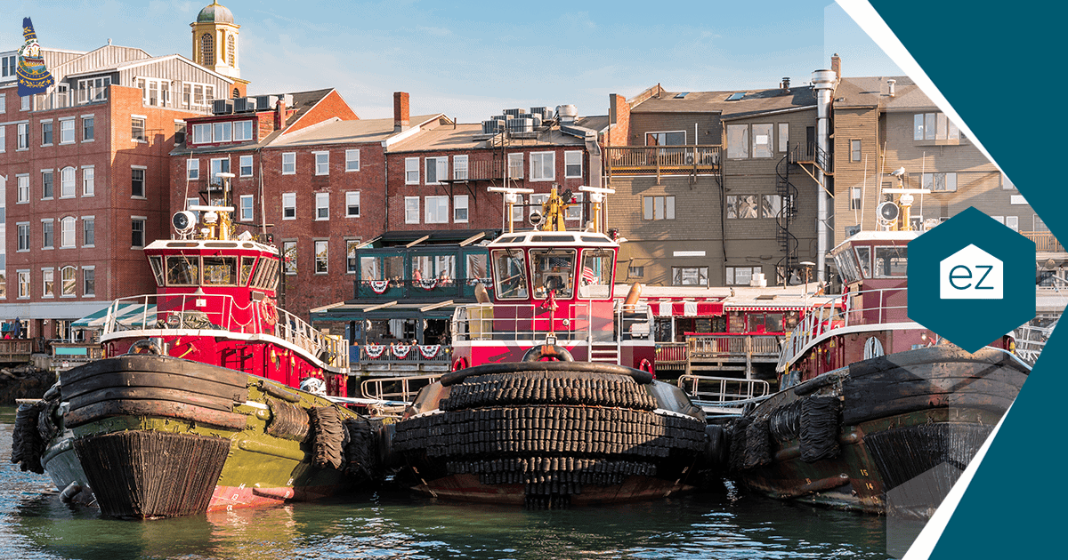 Tugboats along a New Hampshire Seacoast waterfront