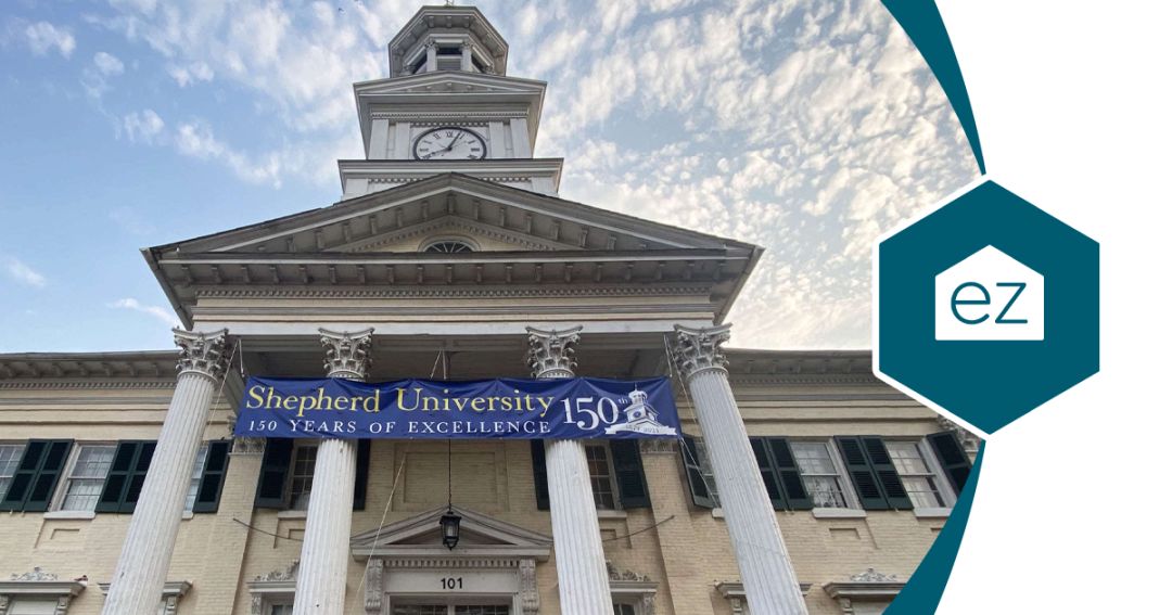 The entrance to Shepherd University in Shepherdstown, West Virginia